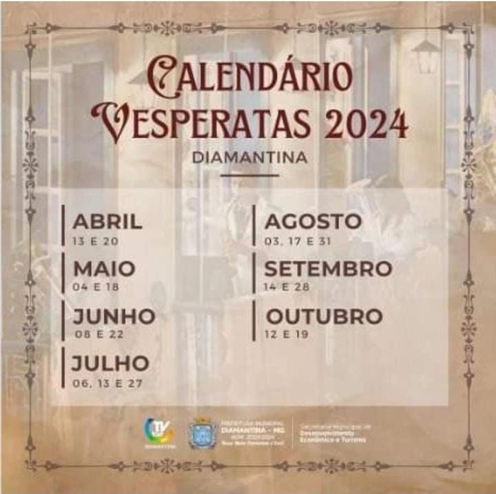 Datas Vesperatas Diamantina 2024